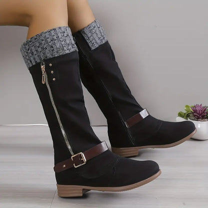 Botas Mujer Altas Monocolor Elegantes - Vestiria