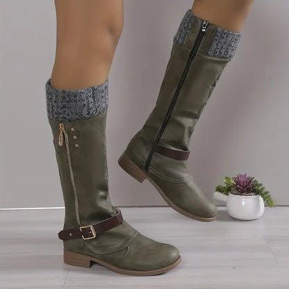 Botas Mujer Altas Monocolor Elegantes