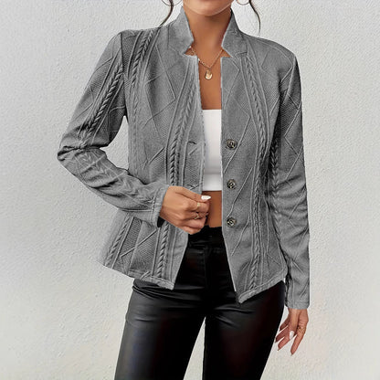 Chaquetón Mujer Cuello Alto Elegante