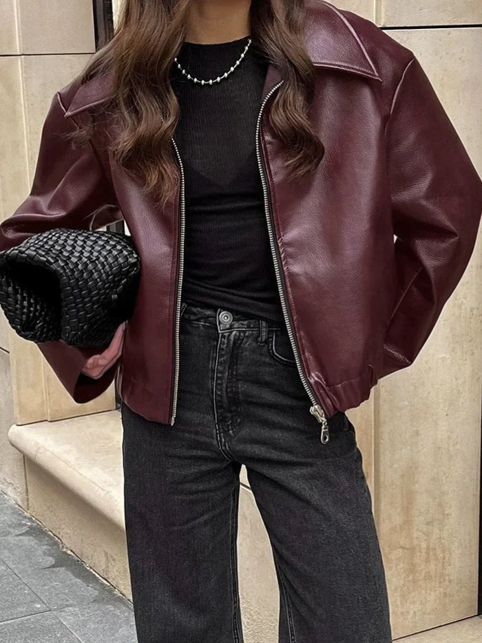 Chaqueta Mujer Cremallera Elegante Clásica - Vestiria