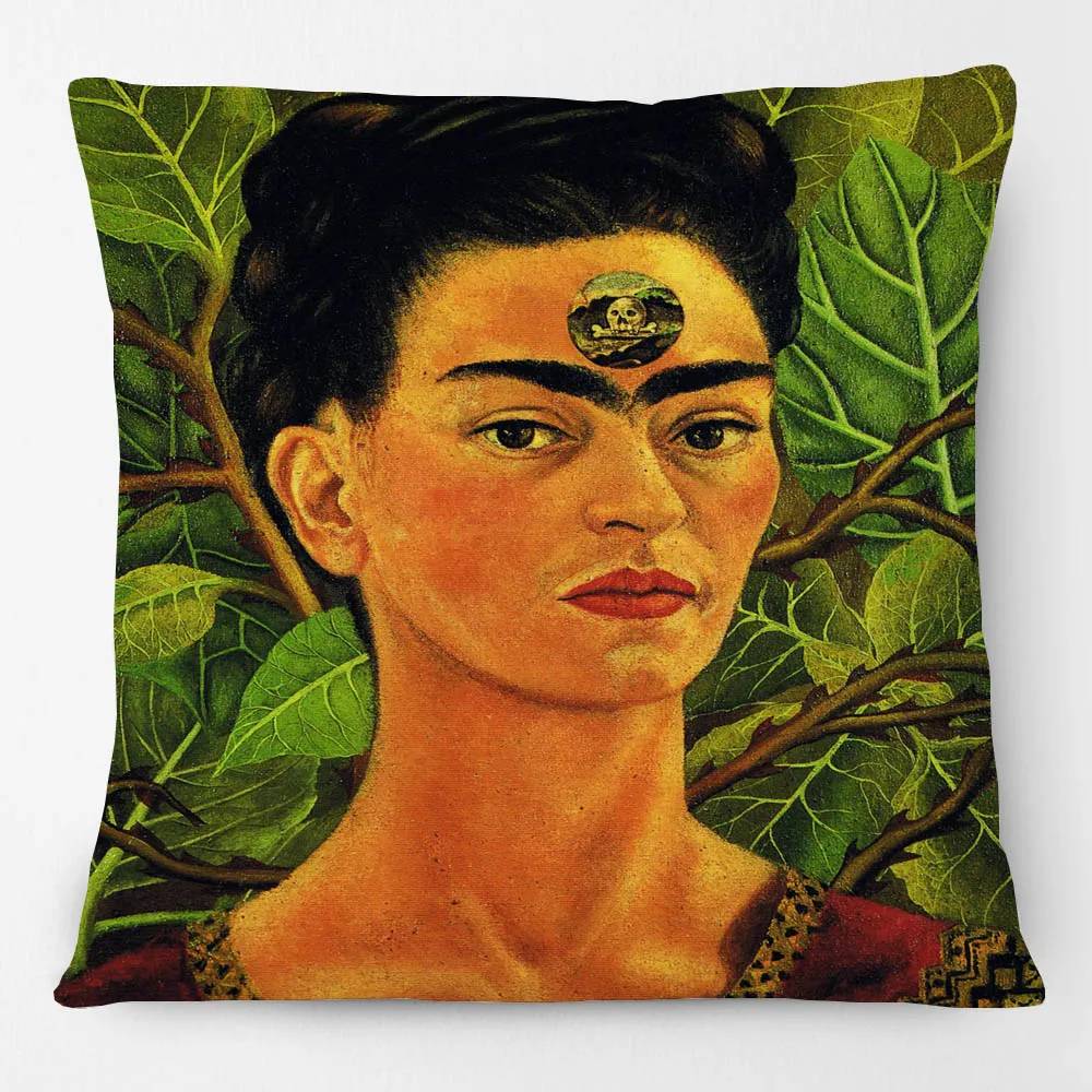 Funda Almohada Diseño Frida Kahlo Colorida