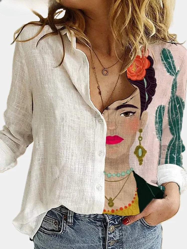 Blusa Artística Inspirada Frida - Vestiria