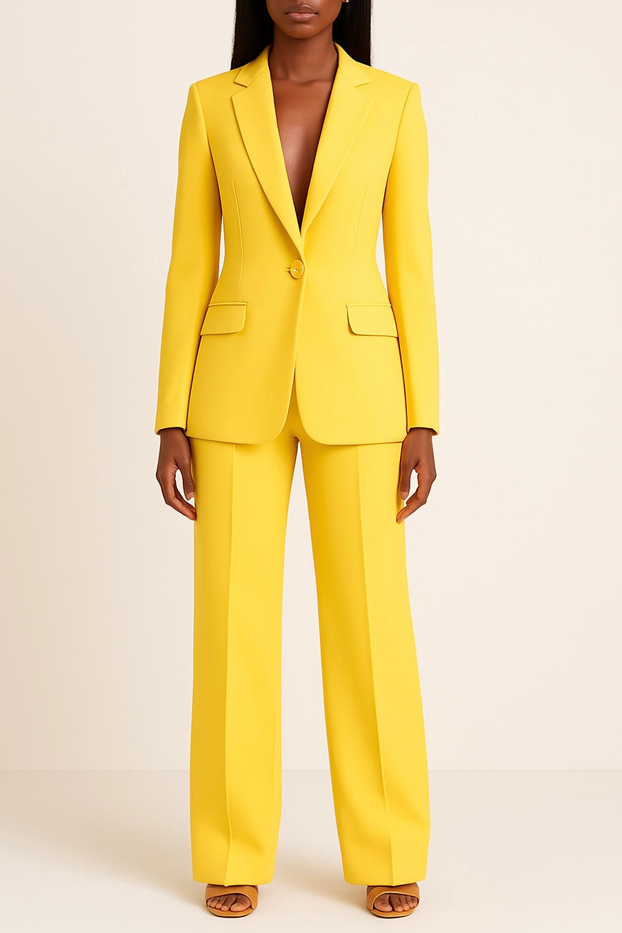 Traje de negocios con chaqueta elegante
