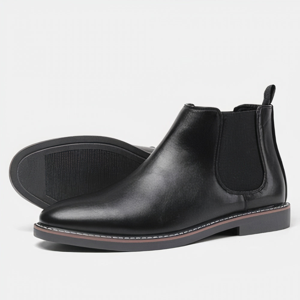 Botas Chelsea de cuero para hombre elegantes