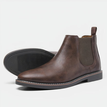Botas Chelsea de cuero para hombre elegantes