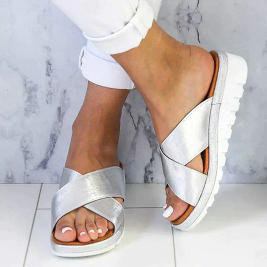Sandalias Mujer con Tiras Decorativas - Vestiria