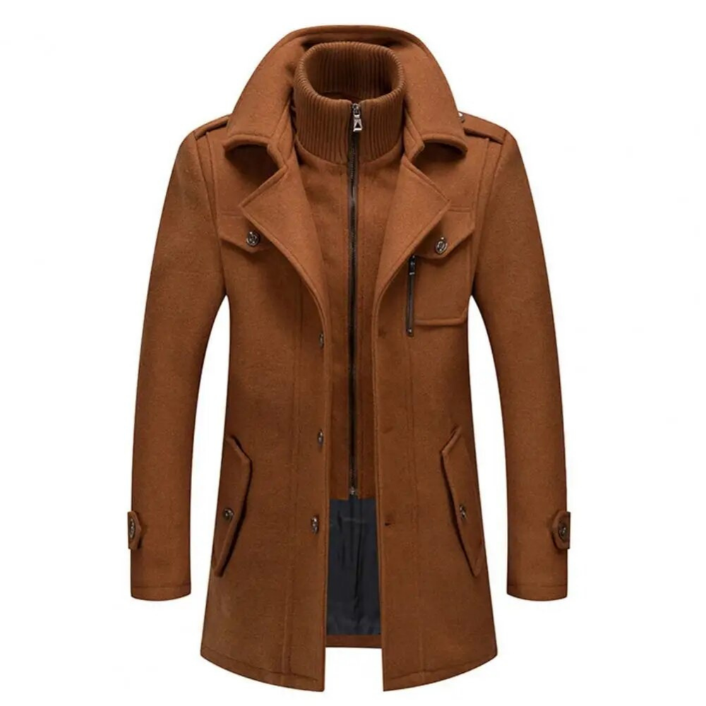 Chaqueta Hombre Abrigo Doble Cuello Moda