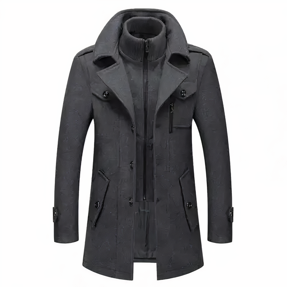 Chaqueta Hombre Abrigo Doble Cuello Moda
