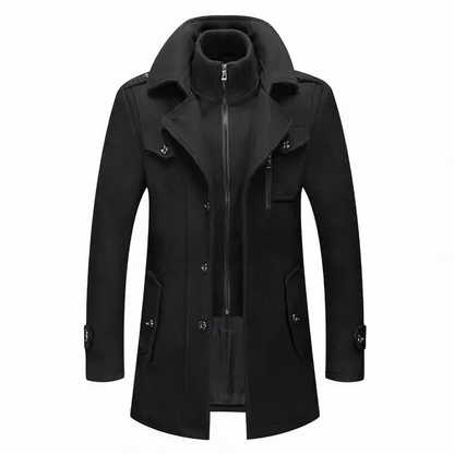 Chaqueta Hombre Abrigo Doble Cuello Moda - Vestiria