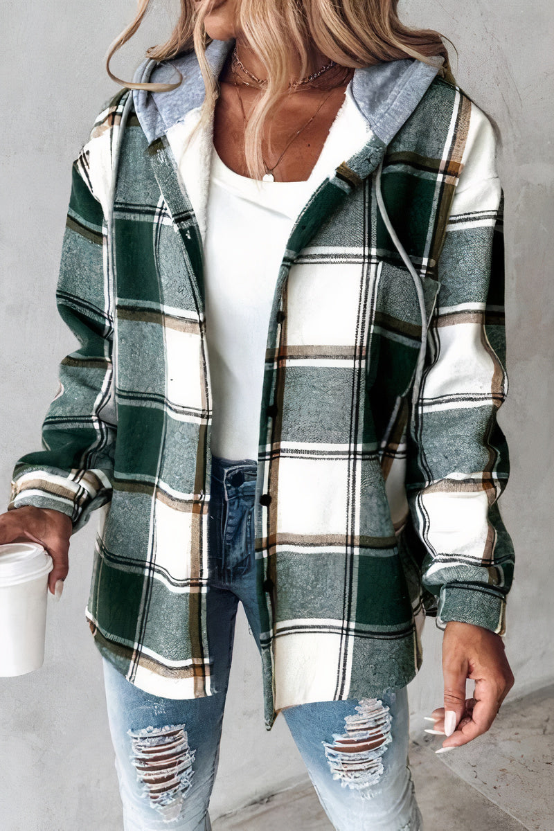 Chaqueta Mujer Con Capucha Estampada Fashion - Vestiria