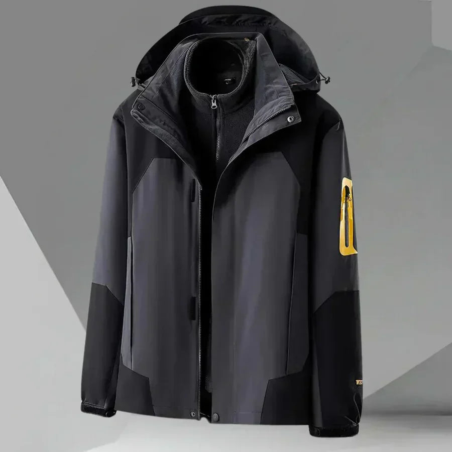 Chaquetón Impermeable con Capucha Hombre