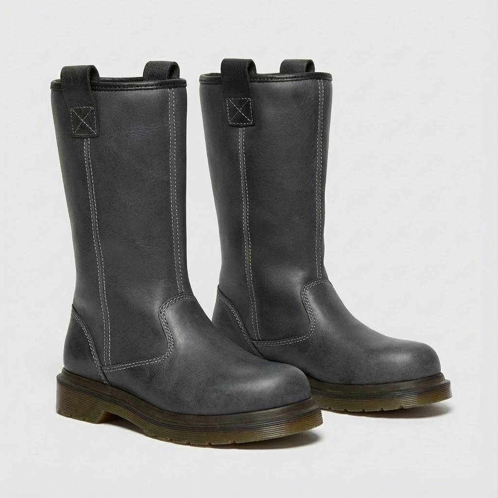 Botas Mujer Cuero Medias Con Estilo