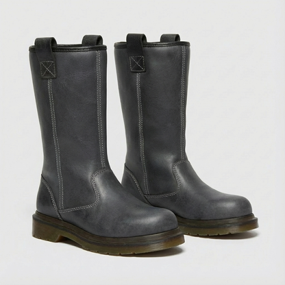 Botas Mujer Cuero Medias Con Estilo