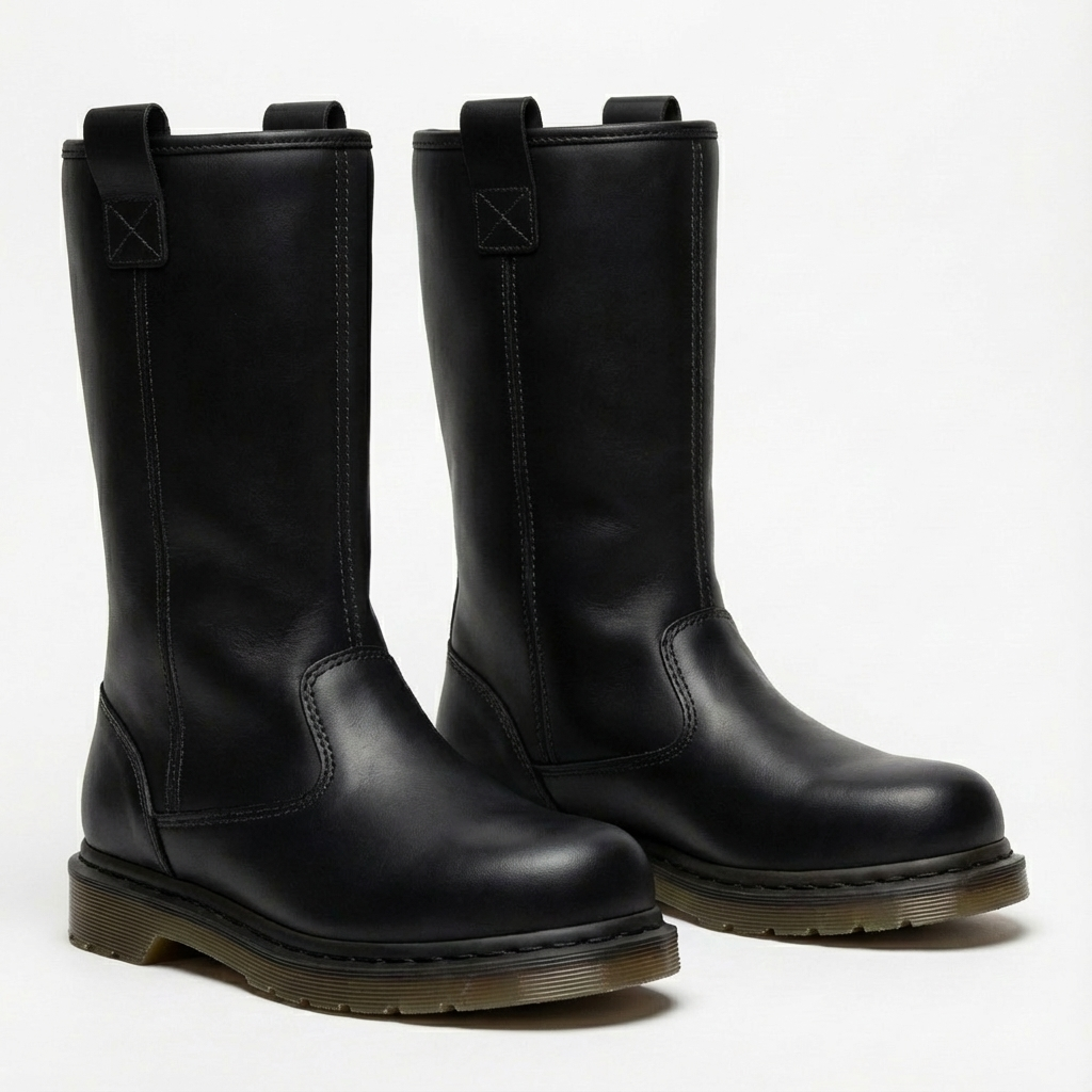 Botas Mujer Cuero Medias Con Estilo