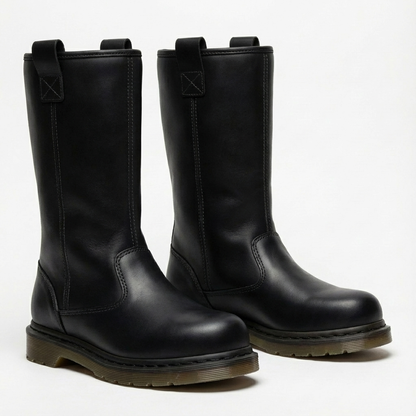 Botas Mujer Cuero Medias Con Estilo