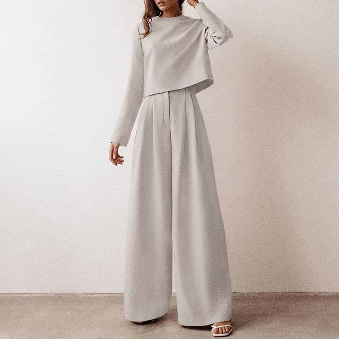 Pantalones Palazzo y Top Cortejusto Mujer Elegante