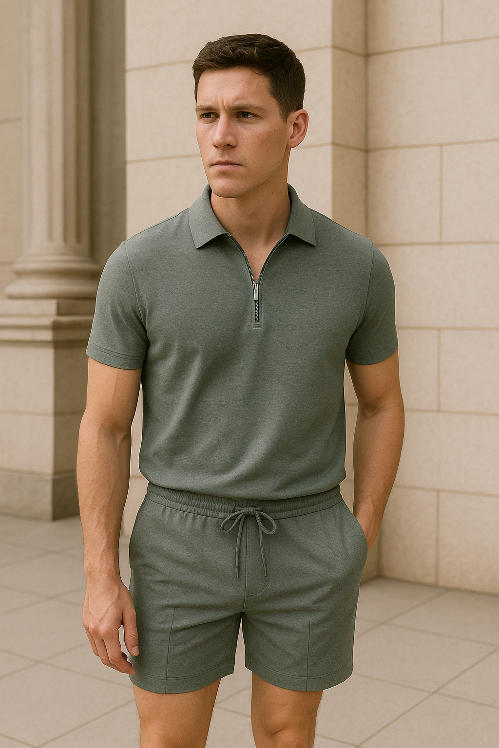 Conjunto Verano Hombre: Camiseta + Pantalón Corto Deportivo