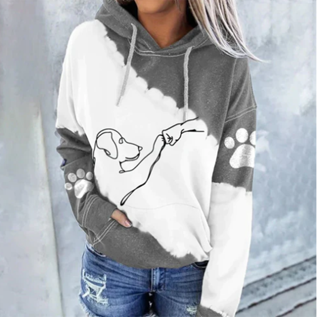Sudadera Capucha Mujer Estampado Perro Divertido