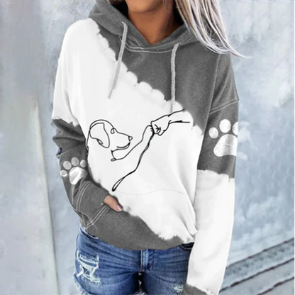 Sudadera Capucha Mujer Estampado Perro Divertido