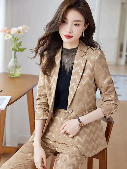 Chaquetas Rayadas Mujer Estilo Casual
