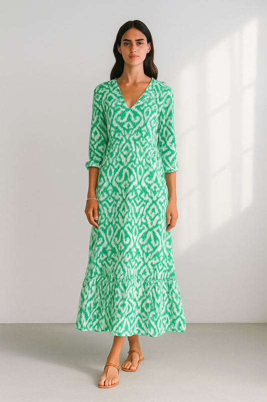 Vestido Mujer Verano Escote V Elegante - Vestiria