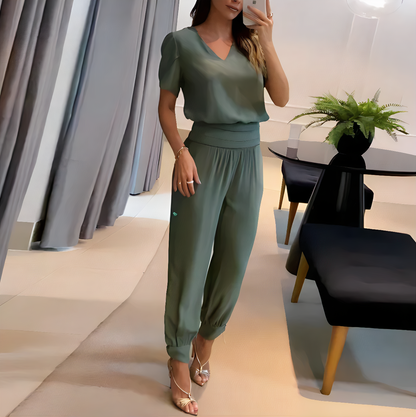 Conjunto Blusa Pantalón Elegante Mujer