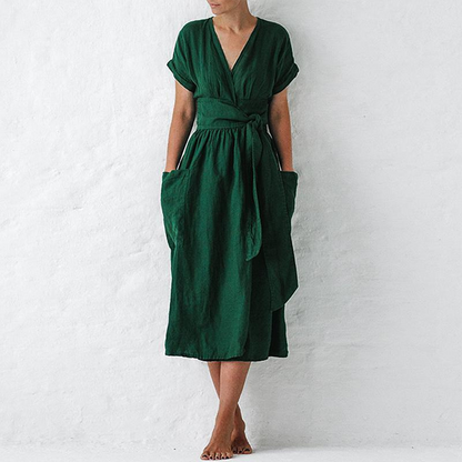 Vestido Casual Cuello en V Mujer