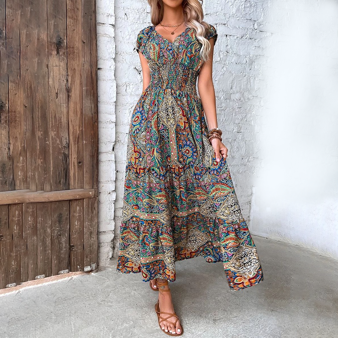 Vestido Maxi Boho Estampado Floral