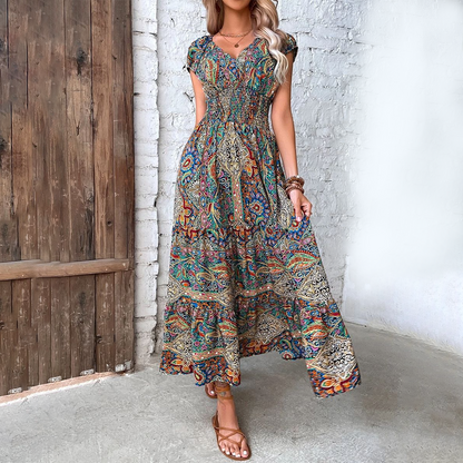 Vestido Maxi Boho Estampado Floral