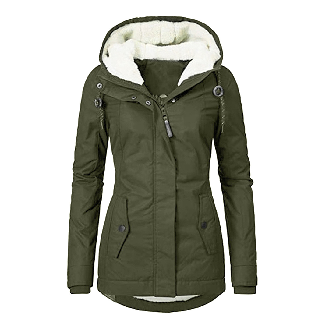 Abrigo Invierno Mujer Capucha Acogedor - Vestiria