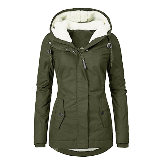Abrigo Invierno Mujer Capucha Acogedor - Vestiria