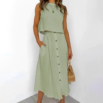 Vestido Falda Corta Conjunto Mujer