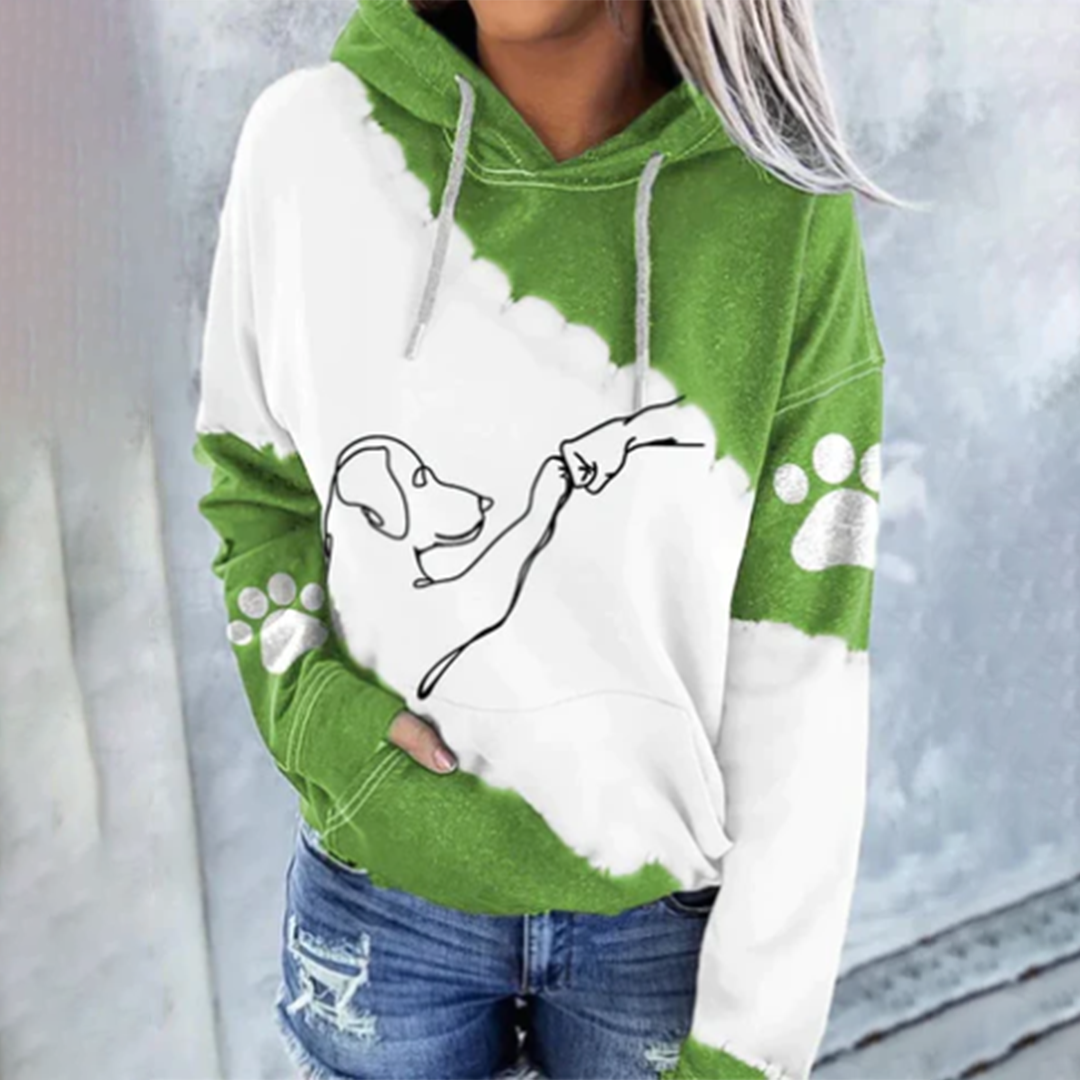 Sudadera Capucha Mujer Estampado Perro Divertido