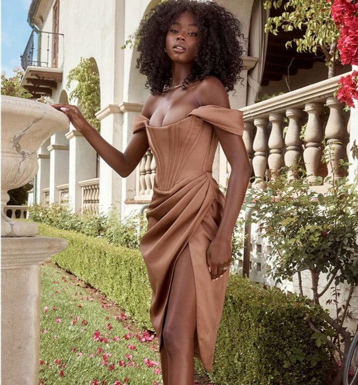 Vestido Noche Elegante Midi Ajustado