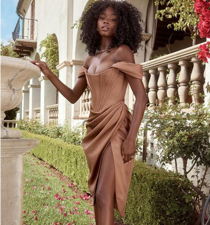 Vestido Noche Elegante Midi Ajustado
