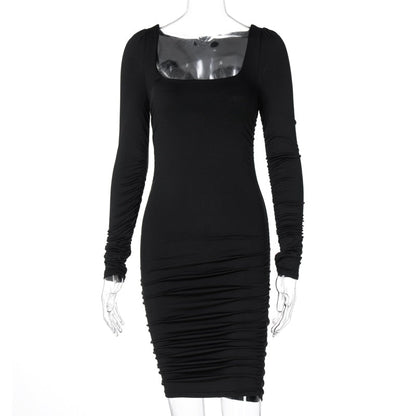 Vestido Noche Elegante Mangas Largas
