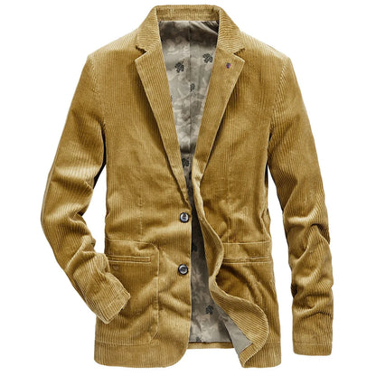 Chaquetón de pana cálido con forro florido hombre