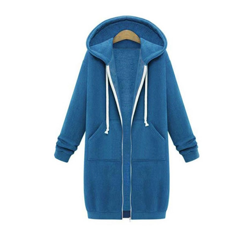 Chaqueta Deportiva Larga Estilosa Mujer