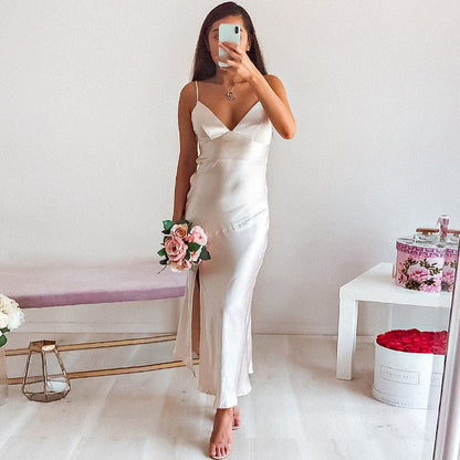 Vestido Noche Verano Mujer Elegante Tobillo