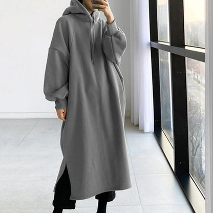 Abrigo Vestido Largo Acogedor Mujer