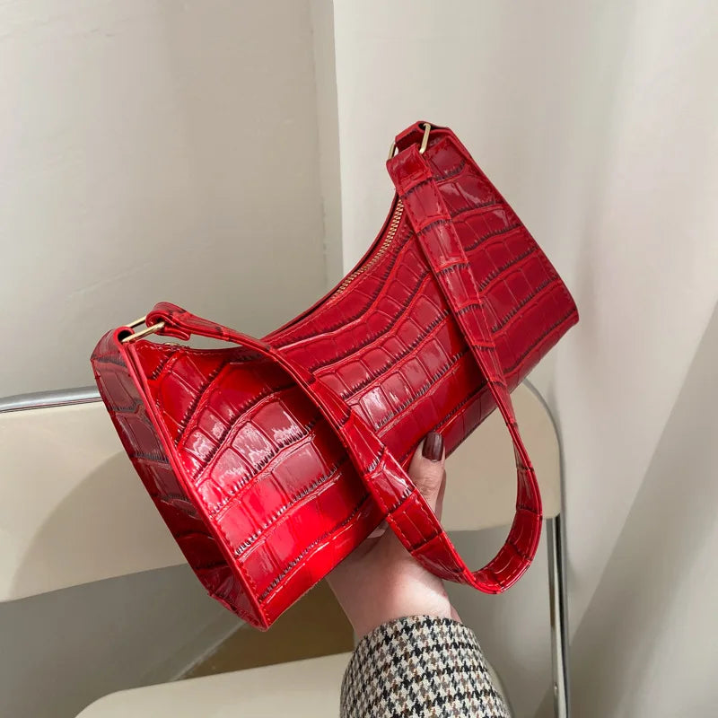 Bolso Bandolera Mujer Piel Imitación Brillante - Vestiria