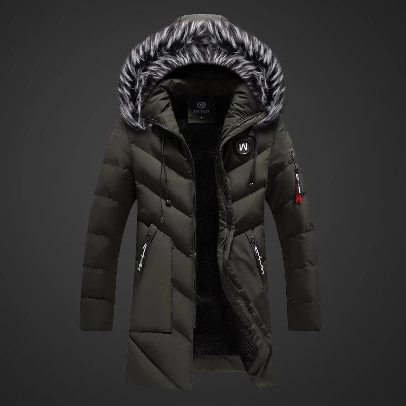 Chaquetón Invierno Hombre con Capucha y Forro Piel Artificial