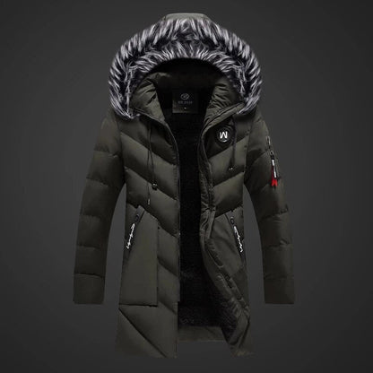 Chaquetón Invierno Hombre con Capucha y Forro Piel Artificial