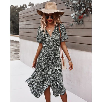 Vestido Boho Estampado Flores