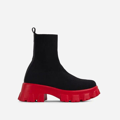 Bota Mujer Alta con Plataforma y Tacón