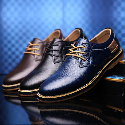 Zapatos Oxford Hombre de Piel Auténtica - Vestiria