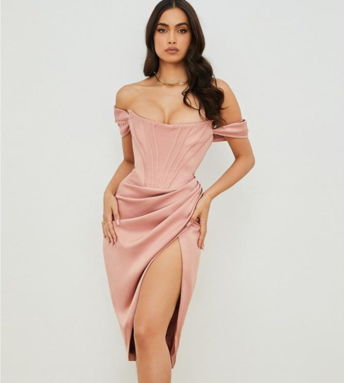 Vestido Noche Elegante Midi Ajustado
