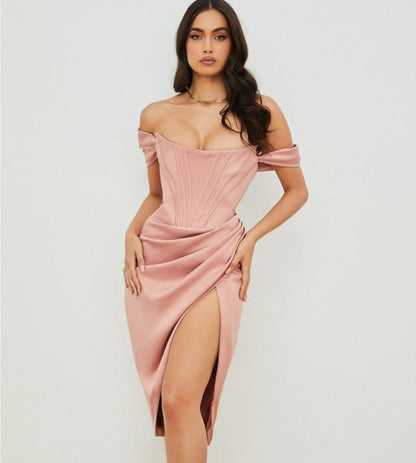 Vestido Noche Elegante Midi Ajustado