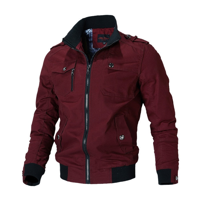 Chaqueta Hombre Cuello Alto Abrigo Invernal