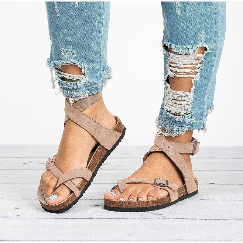 Sandalias Cuero Mujer Elegantes y Cómodas